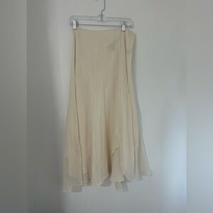 Ralph Lauren Ivory Fabric with Green Label 100% silk